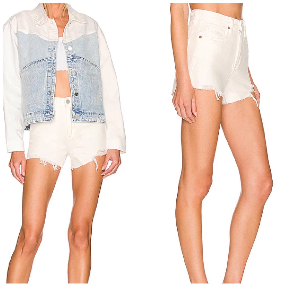 Hi Rise Rigid Distressed Shorts BlankNYC - Picture 2 of 12